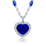 JB Star Heart-Shaped Sapphire Diamond Necklace-JB Star Heart - Shaped Sapphire Diamond Necklace - 1646/008