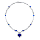 JB Star Heart-Shaped Sapphire Diamond Necklace-JB Star Heart - Shaped Sapphire Diamond Necklace - 1646/008