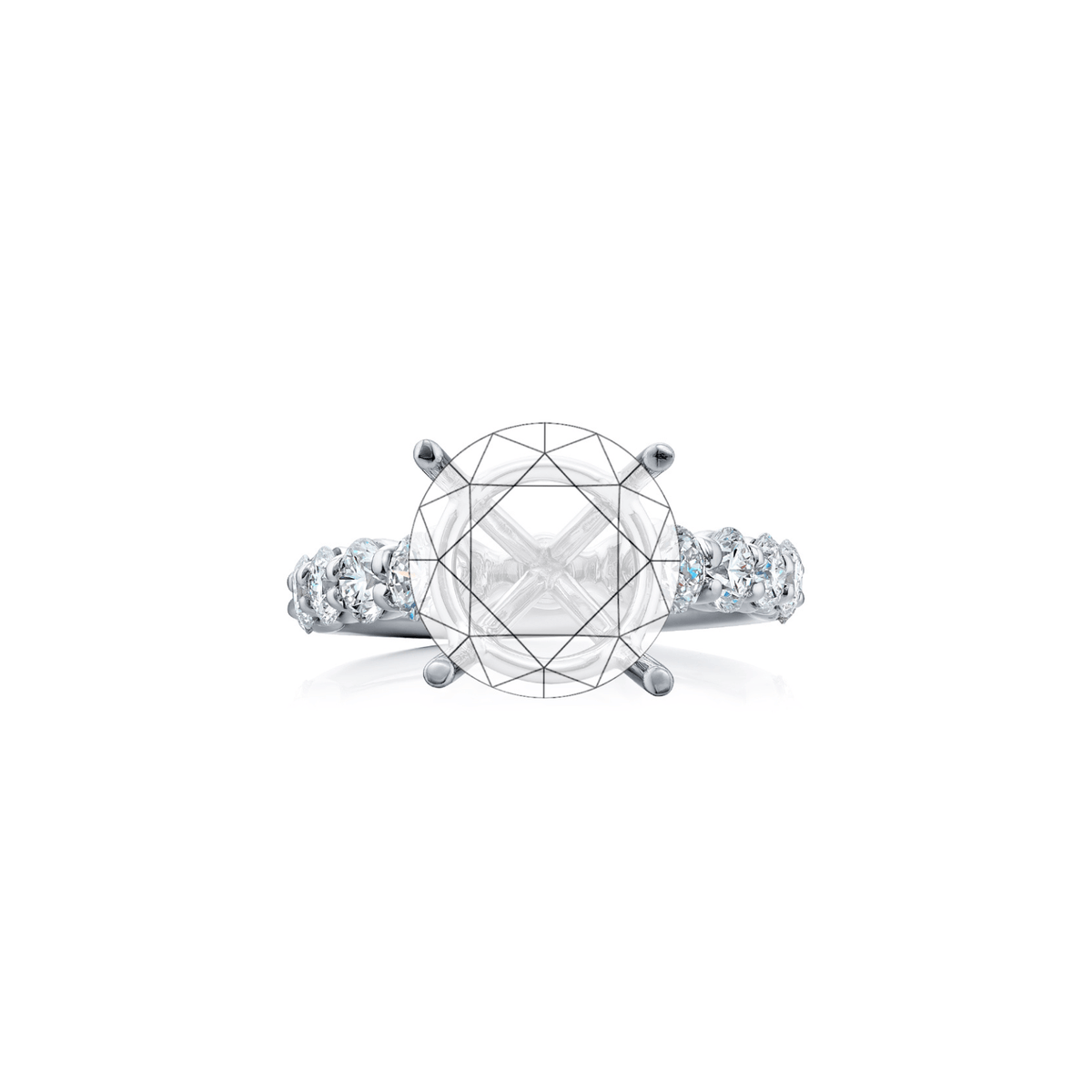 JB Star Platinum Diamond Mounting Ring Set - 7401/104 - 105