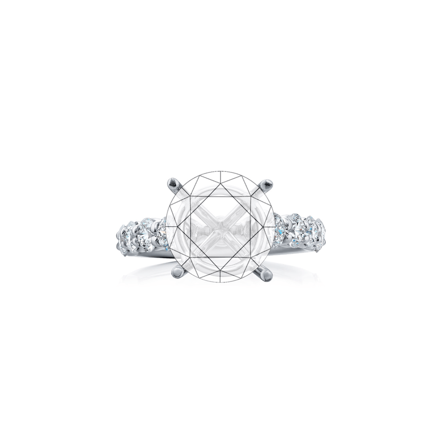 JB Star Platinum Diamond Mounting Ring Set - 7401/104 - 105