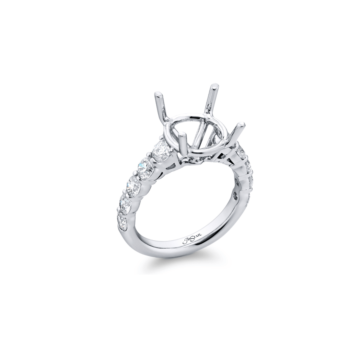 JB Star Platinum Diamond Mounting Ring Set - 7401/104 - 105