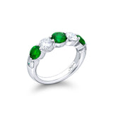 JB Star Platinum Emerald Diamond Band-JB Star Platinum Emerald Diamond Band - 2616/003