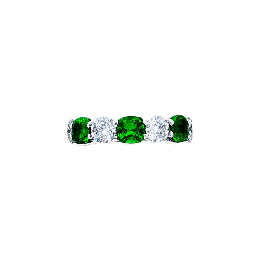 JB Star Platinum Emerald Diamond Band - 2621/037