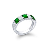 JB Star Platinum Emerald Diamond Band-JB Star Platinum Emerald Diamond Band - 5290/007