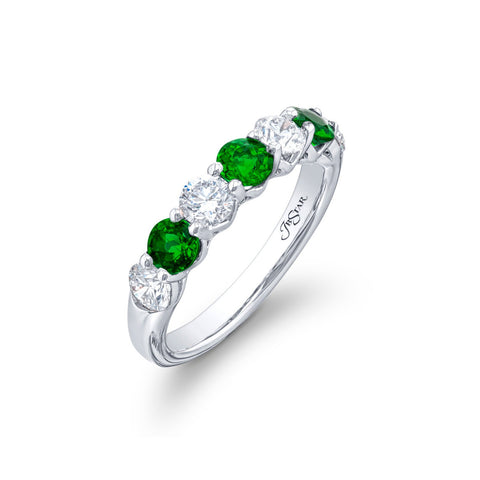 JB Star Platinum Emerald Diamond Ring-JB Star Platinum Emerald Diamond Ring - 5417/037