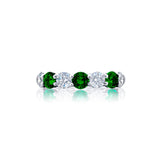 JB Star Platinum Emerald Diamond Ring-JB Star Platinum Emerald Diamond Ring - 5417/037