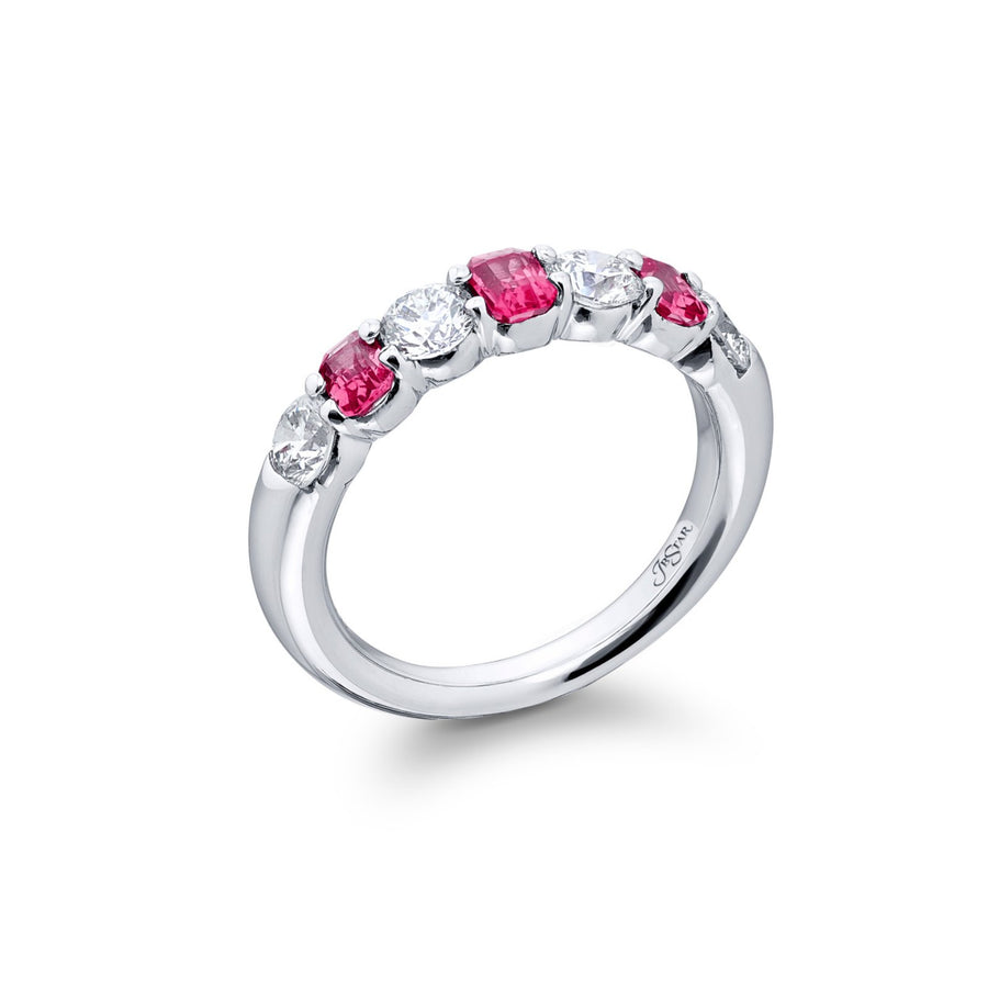 JB Star Platinum Pink Sapphire Diamond Ring - 7554/001