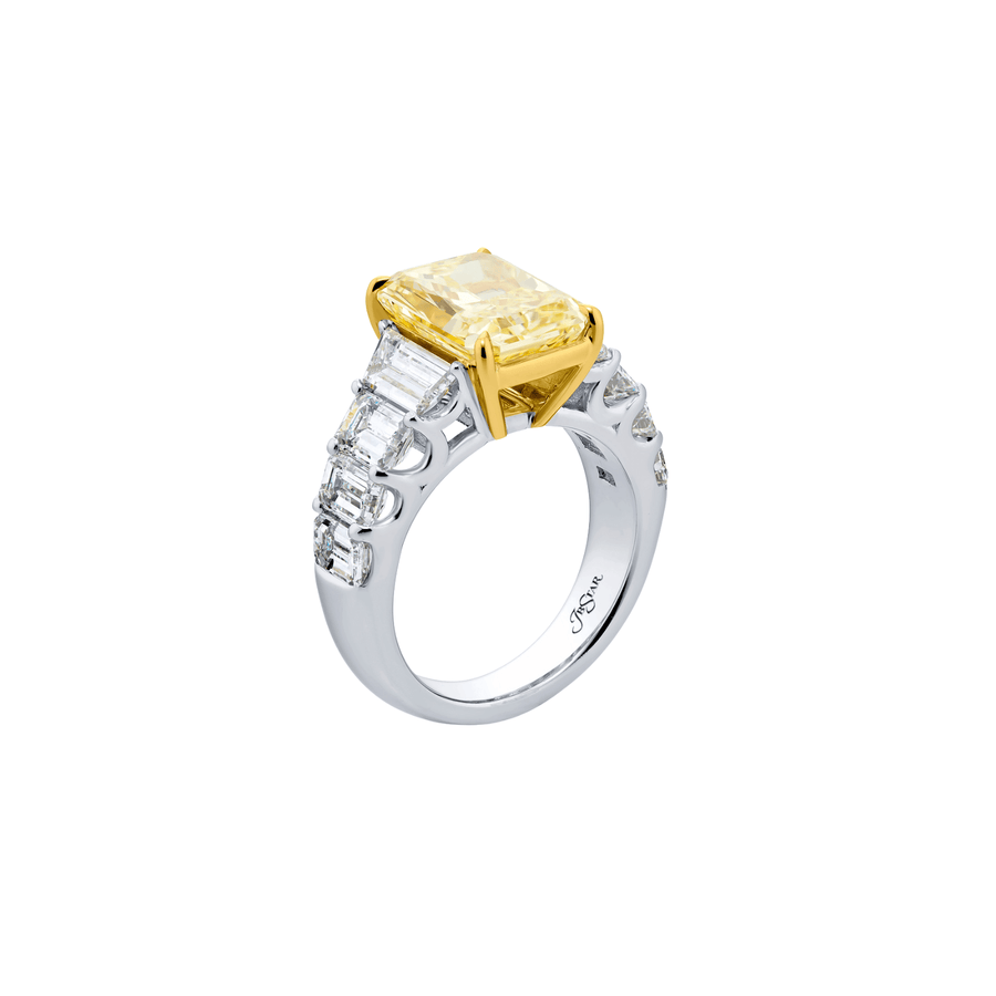 JB Star Yellow Diamond Platinum Engagement Ring 5366/020