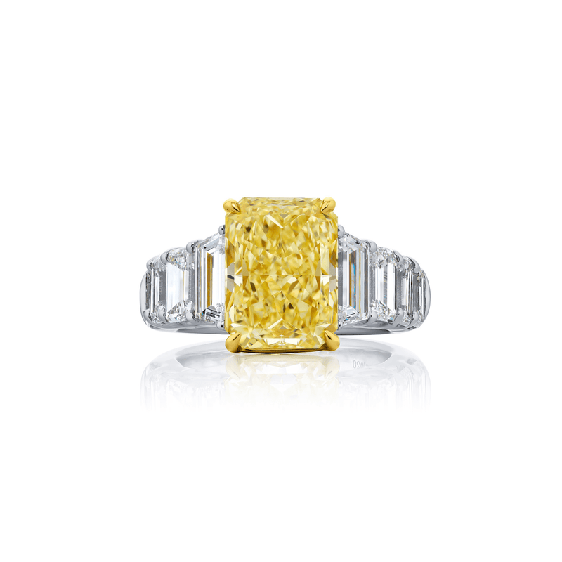 JB Star Yellow Diamond Platinum Engagement Ring-JB Star Yellow Diamond Platinum Engagement Ring 5366/020