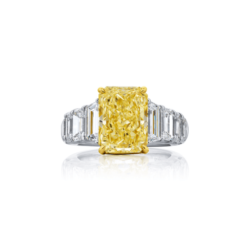 JB Star Yellow Diamond Platinum Engagement Ring-JB Star Yellow Diamond Platinum Engagement Ring 5366/020