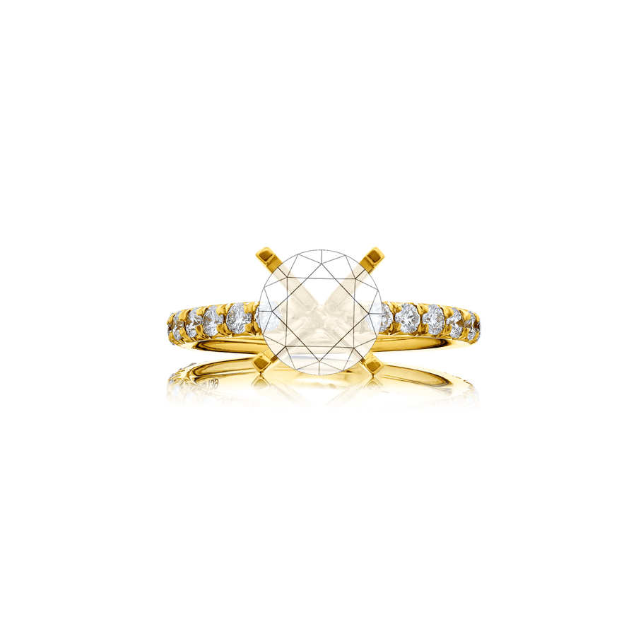 JB Star Yellow Gold Diamond Mounting Ring - 0949/139