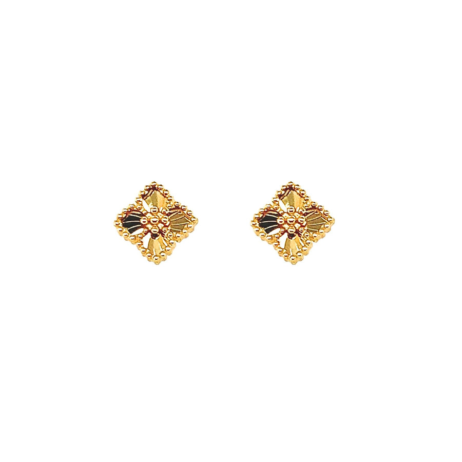 Large Gold Venetian Stud Earrings - 8EKEY02776