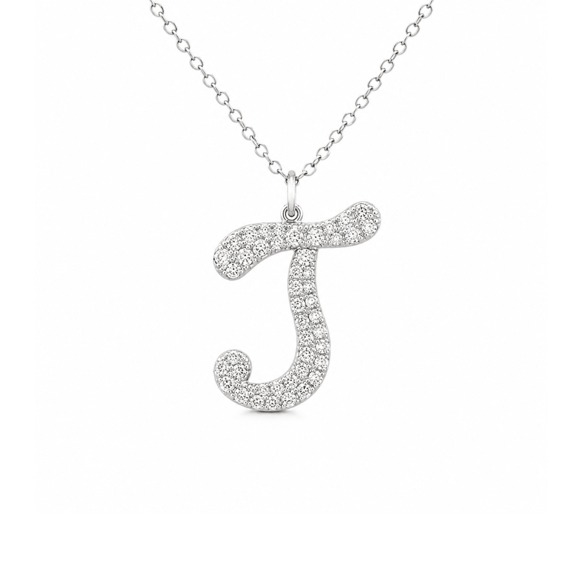 Letter "J" Diamond Necklace