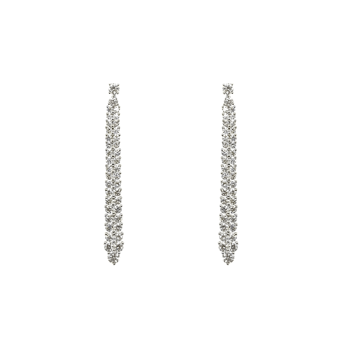 Long Dangling Diamond Earrings - DETIJ01722