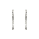 Long Dangling Diamond Earrings-Long Dangling Diamond Earrings - DETIJ01722