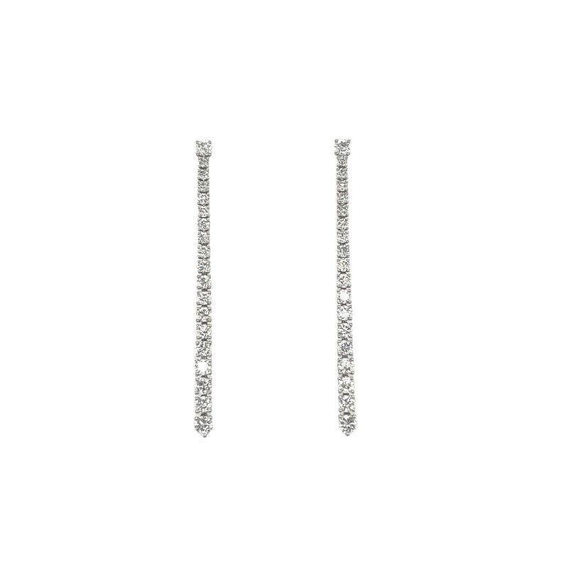 Long Diamond Earrings-Long Diamond Earrings - DETIJ01713