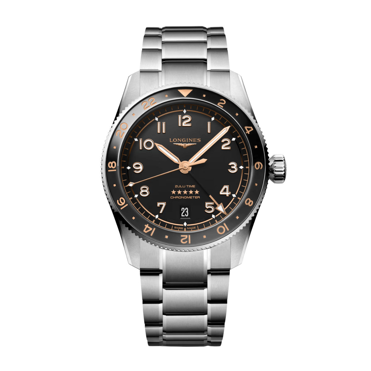 Longines Spirit Zulu Time 39mm - L3.802.4.50.6