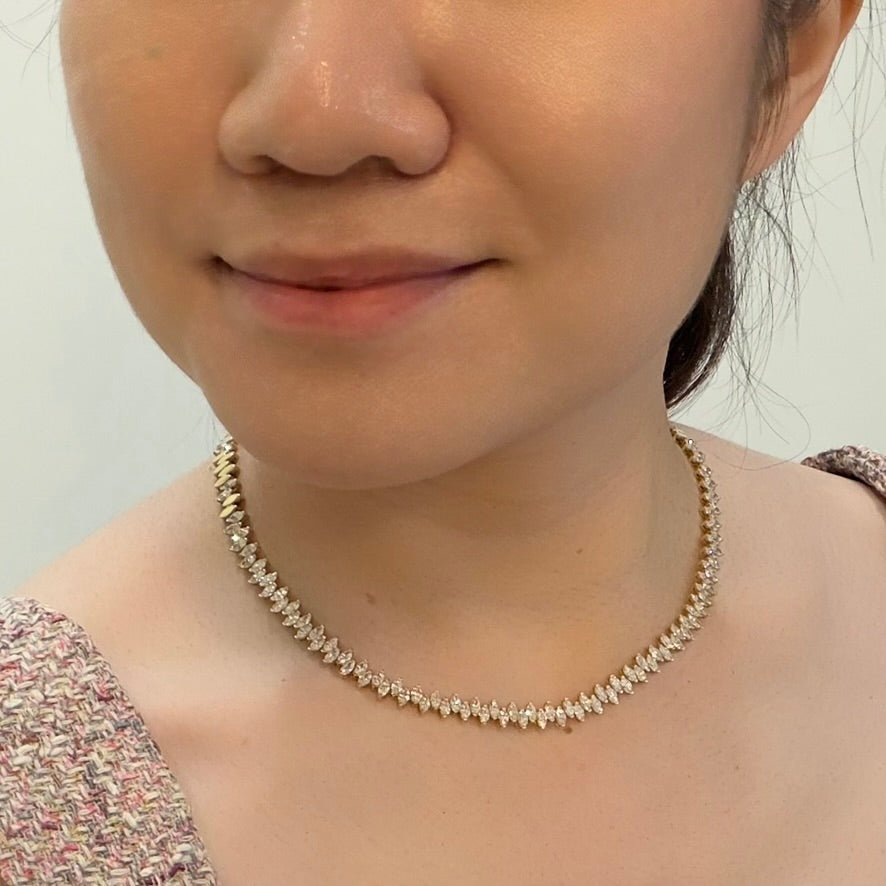 Marquise Cut Diamond Necklace - DNNKA00810