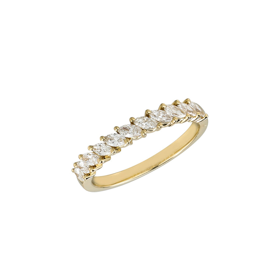 Marquise Cut Diamonds Halfway Band - DRNEL00646