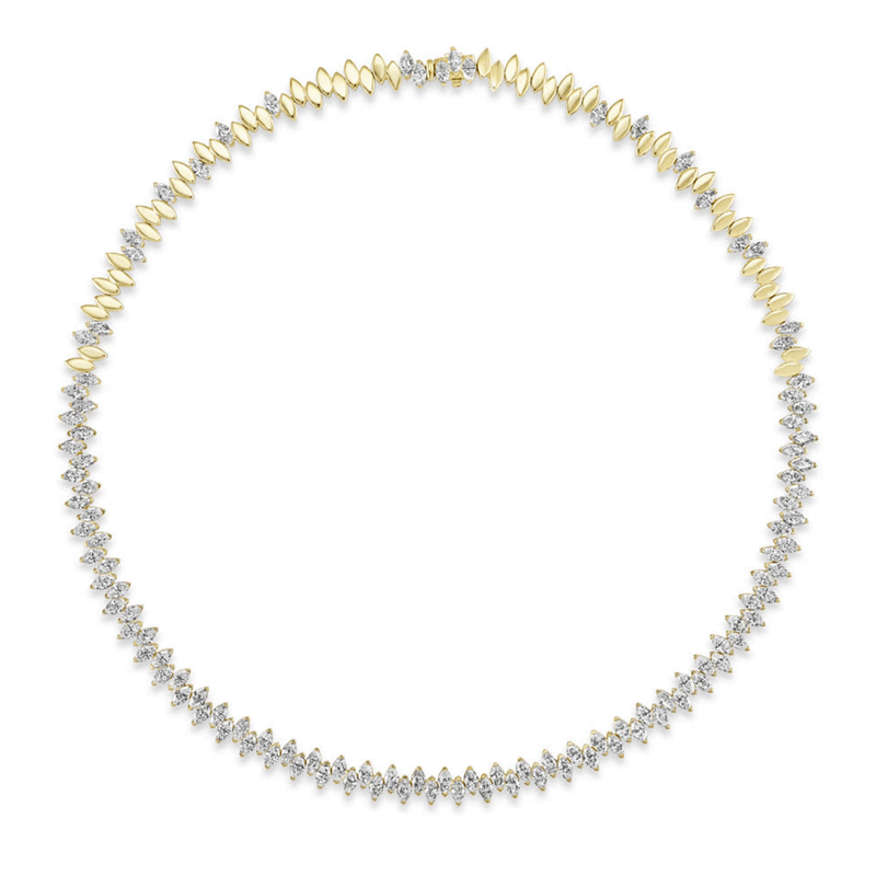 Marquise-shaped Diamond Choker-Marquise - shaped Diamond Choker - DNNKA00810