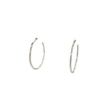 Medium Gold Hoop Earrings with Diamond Cut-Medium Gold Hoop Earrings with Diamond Cut - 8EKEY02749