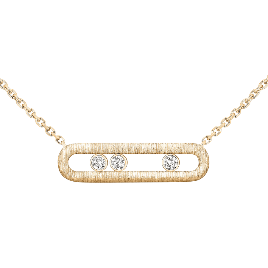 Messika Move Classique Ciselé Diamond Necklace - 14667 - YG