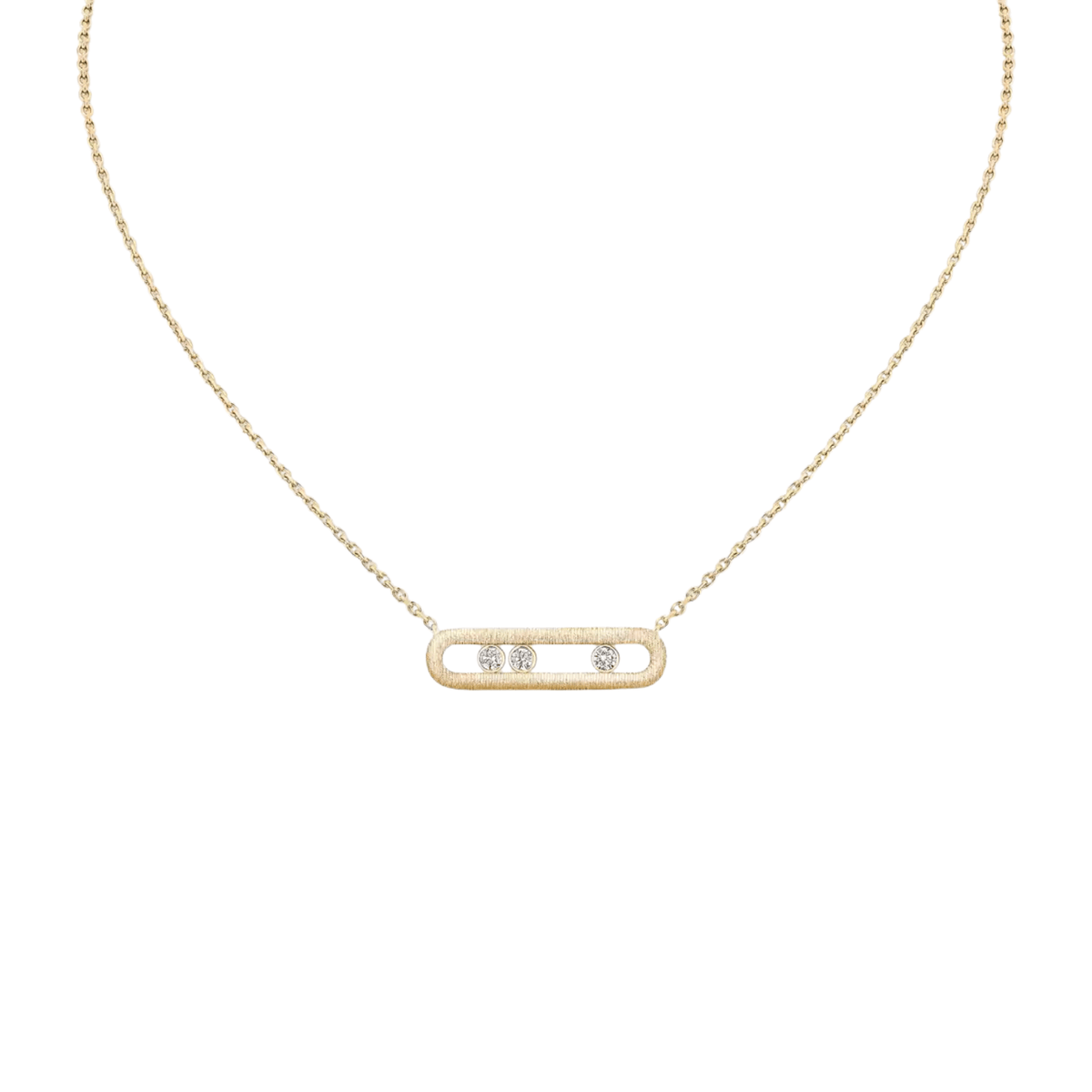 Messika Move Classique Ciselé Diamond Necklace - 14667 - YG