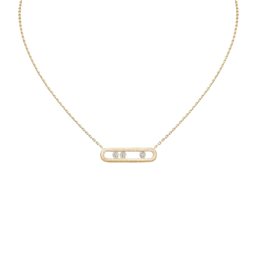 Messika Move Classique Ciselé Diamond Necklace - 14667 - YG
