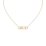 Messika Move Classique Ciselé Diamond Necklace-Messika Move Classique Ciselé Diamond Necklace - 14667 - YG