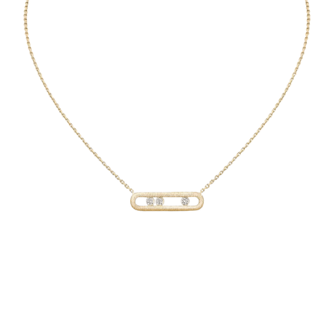 Messika Move Classique Ciselé Diamond Necklace-Messika Move Classique Ciselé Diamond Necklace - 14667 - YG