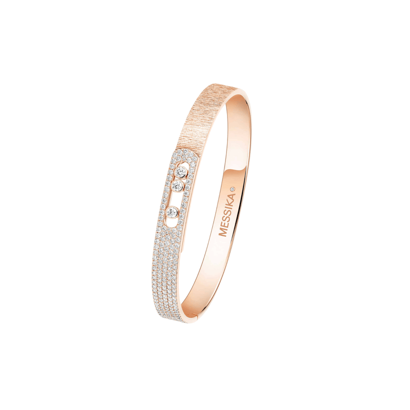 Messika Move Noa Ciselé Semi-Pavé Bangle-Messika Move Noa Ciselé Semi-Pavé Bangle 14501-PG