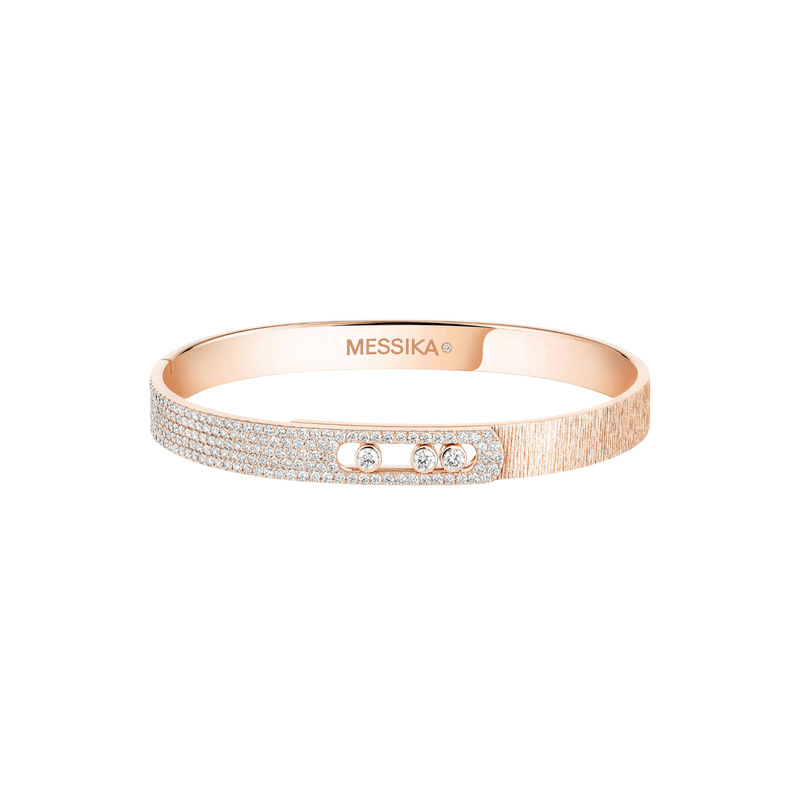 Messika Move Noa Ciselé Semi-Pavé Bangle-Messika Move Noa Ciselé Semi-Pavé Bangle 14501-PG