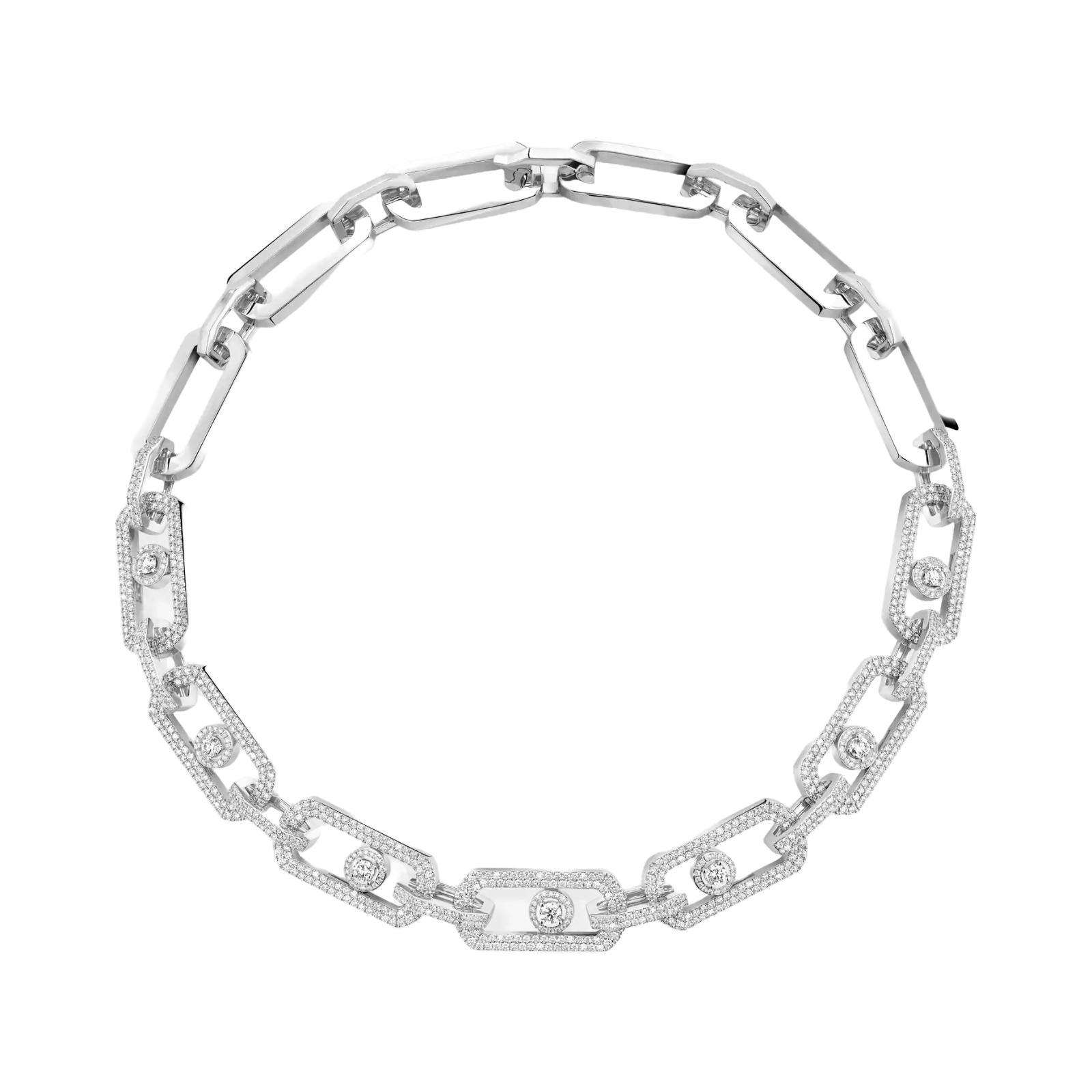 Messika So Move XL Pavé Diamond Necklace 13079-WG