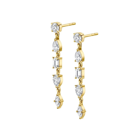 Michael M Montage 5 Stone Drop Earrings-Michael M Montage 5 Stone Drop Earrings - ER604