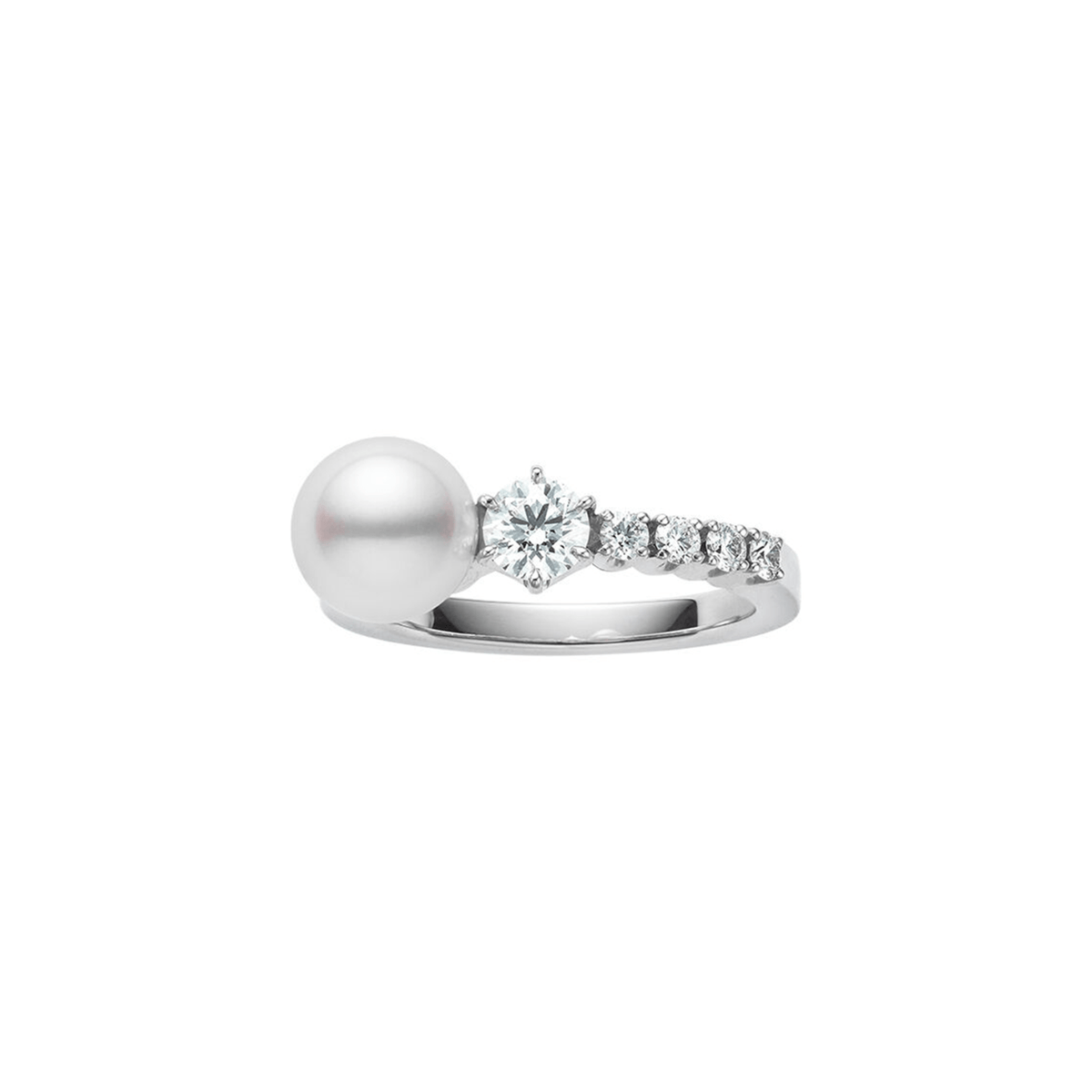Mikimoto Akoya Cultured Pearl & Diamond Ring - MRQ10113ADXP0007