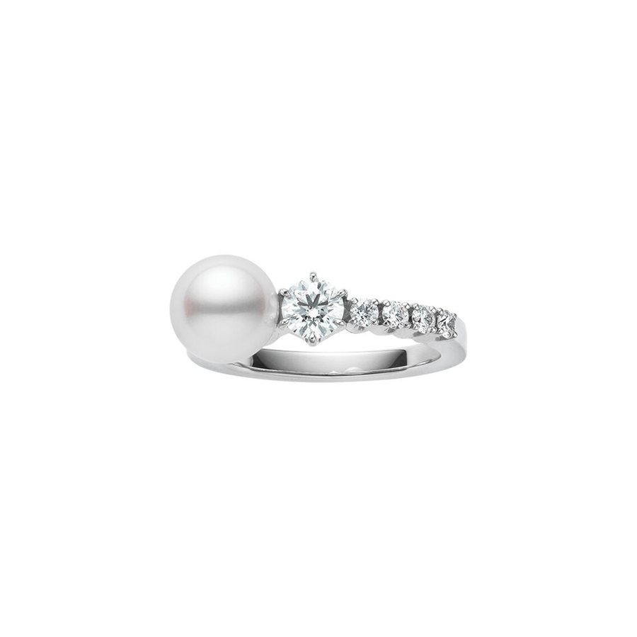 Mikimoto Akoya Cultured Pearl & Diamond Ring - MRQ10113ADXP0007