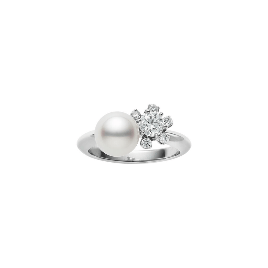 Mikimoto Akoya Cultured Pearl & Diamond Ring - MRQ10114ADXP0004