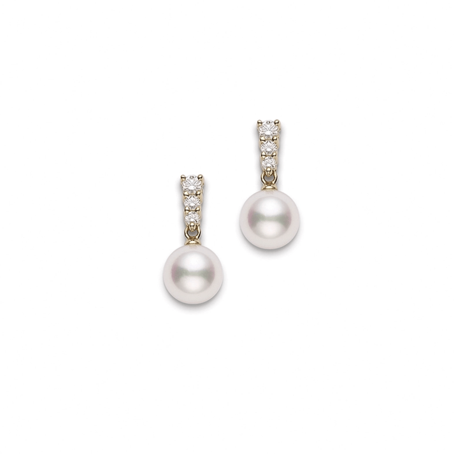 Mikimoto Akoya Morning Dew Diamond Earrings MEA10337ADXK