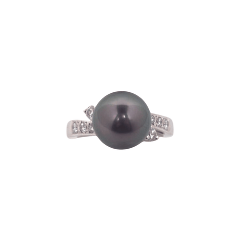 Mikimoto Black South Sea Cultured Pearl Ring-Mikimoto Black South Sea Cultured Pearl Ring - PRM 1069BD P
