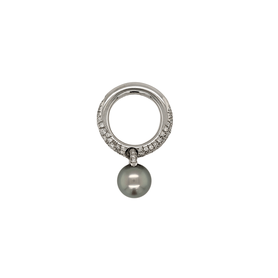 Mikimoto Black South Sea Pearl Diamond Ring - PRE550BDW2556