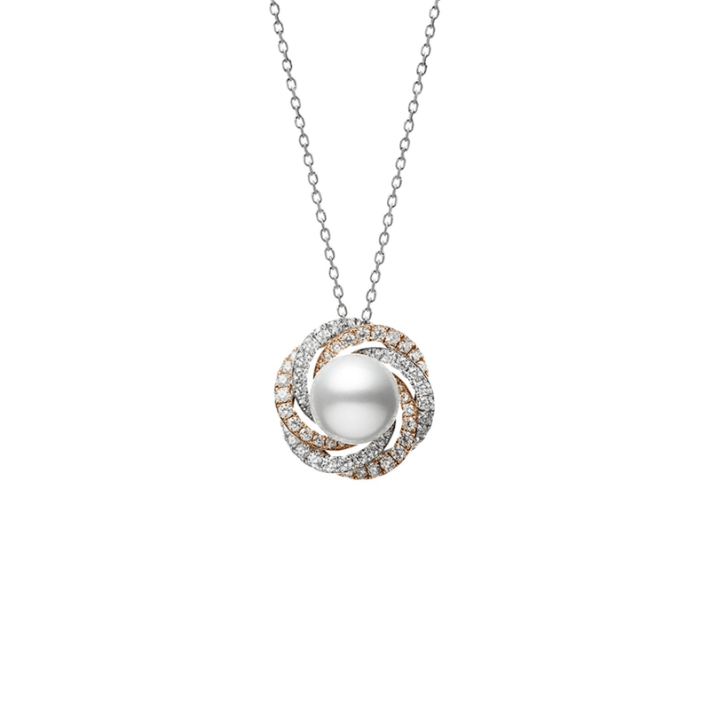 Mikimoto Circle White South Sea Cultured Pearl and Diamond Circle Pendant-Mikimoto Circle White South Sea Cultured Pearl and Diamond Circle Pendant MPQ10142NDXC