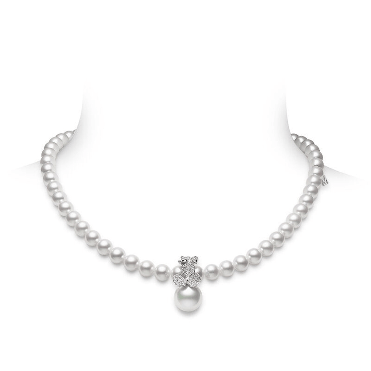 Mikimoto Fortune Leaves Akoya Cultured Pearl Necklace - MZQ10097ZDXW