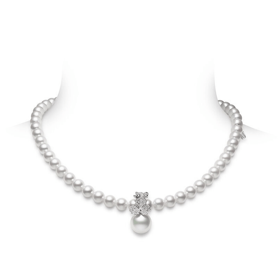 Mikimoto Fortune Leaves Akoya Cultured Pearl Necklace - MZQ10097ZDXW