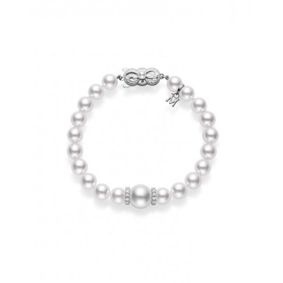 Mikimoto Fusion Akoya & White South Sea Cultured Pearl Bracelet - MDP10110ZDXW