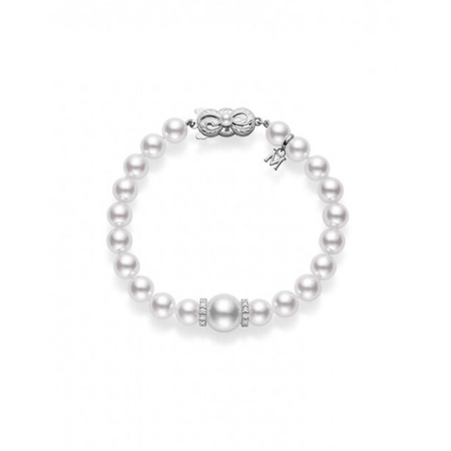 Mikimoto Fusion Akoya & White South Sea Cultured Pearl Bracelet - MDP10110ZDXW