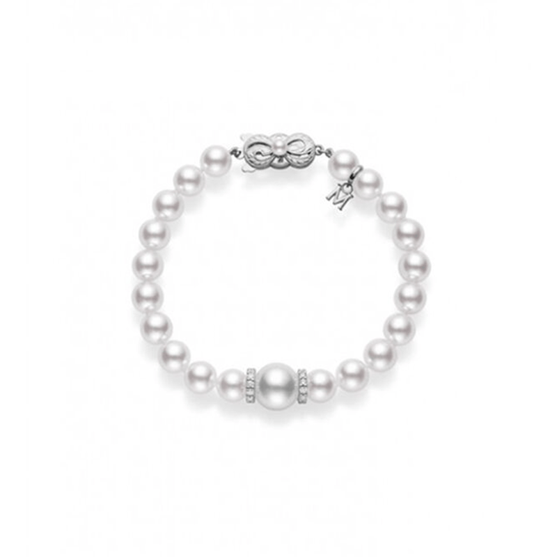 Mikimoto Fusion Akoya & White South Sea Cultured Pearl Bracelet-Mikimoto Fusion Akoya & White South Sea Cultured Pearl Bracelet - MDP10110ZDXW
