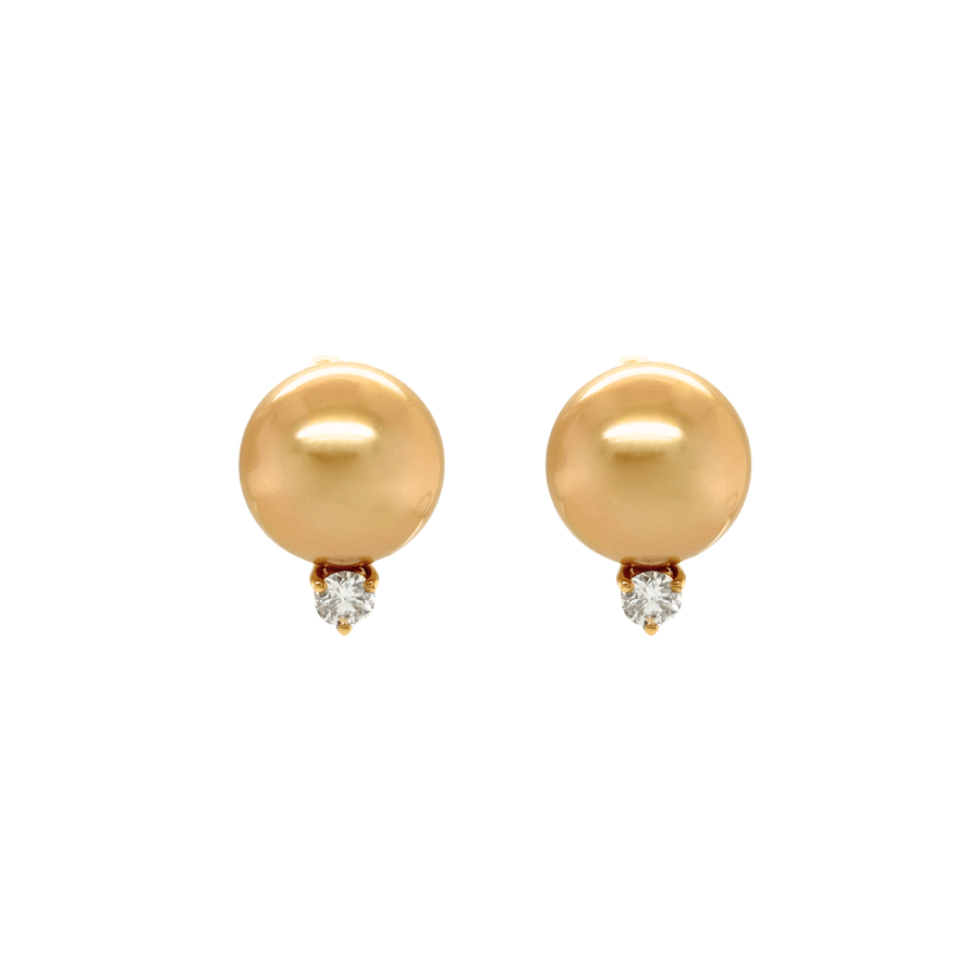 Mikimoto Golden South Sea Pearl Earrings PES1002GDK