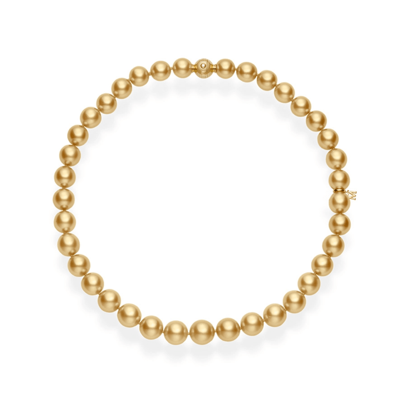 Mikimoto Golden South Sea Pearl Strand Necklace-Mikimoto Golden South Sea Pearl Strand Necklace MNS12316GRX04855
