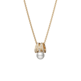 Mikimoto M Signature Akoya Cultured Pearl and Diamond Pendant-Mikimoto M Signature Akoya Cultured Pearl and Diamond Pendant - MPA10402ADXK