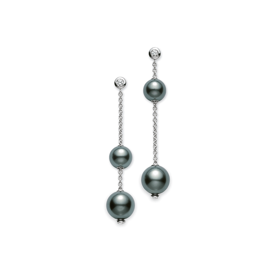 Mikimoto Pearls in Motion Black South Sea Cultured Pearl Earrings - PEL644BDW